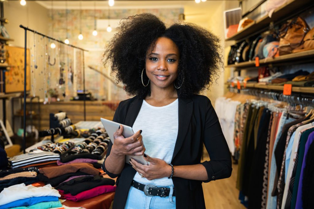 black woman small business owner